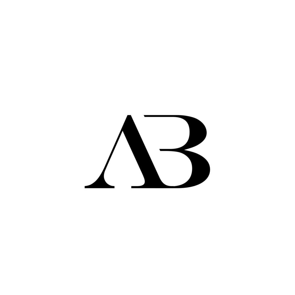 initialen ab logo ontwerp vector