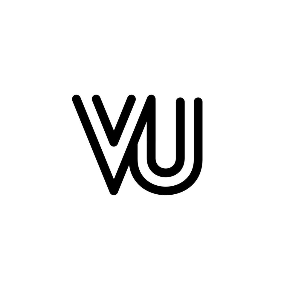 initialen vu logo ontwerpen vector