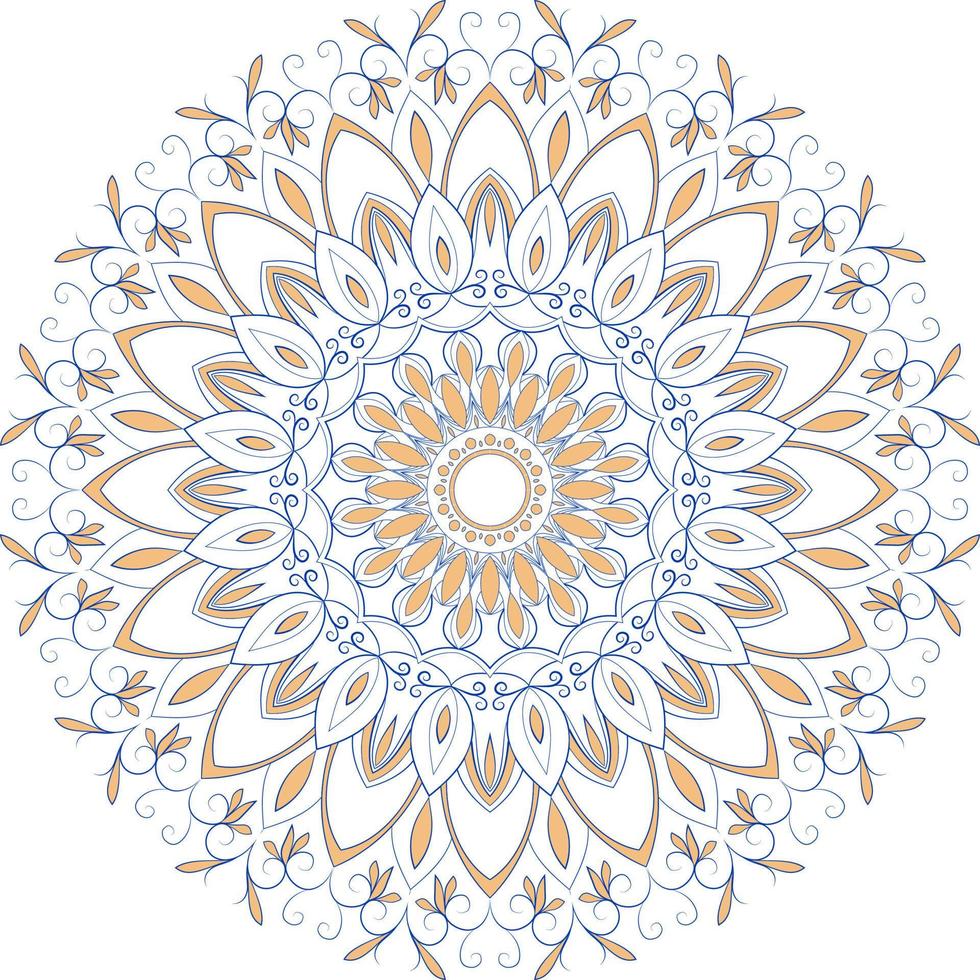 flikkerende vector kleuren mandala sier ontwerp. cirkel en symmetrisch