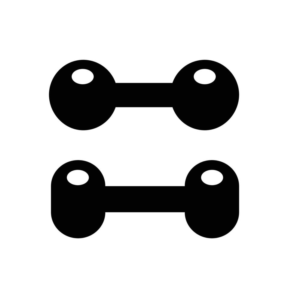 zwarte dumbell vorm, geïsoleerd op een witte achtergrond. vectorillustratie. vector