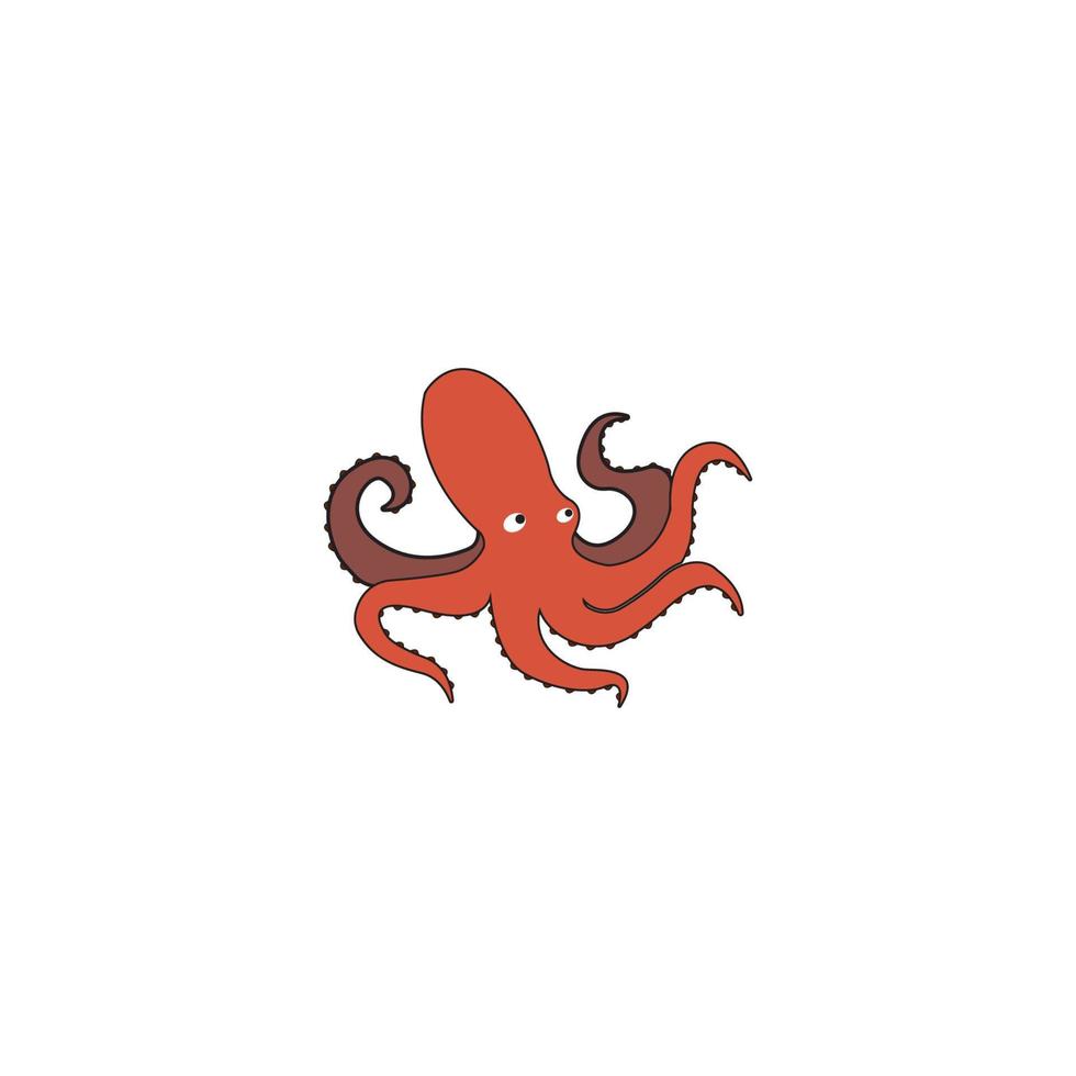 octopus logo vector illustratie ontwerpsjabloon