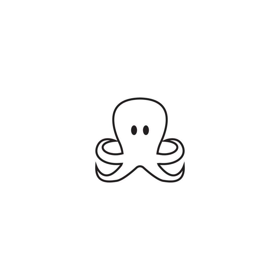 octopus logo vector illustratie ontwerpsjabloon