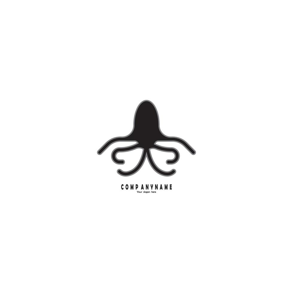 octopus logo vector illustratie ontwerpsjabloon