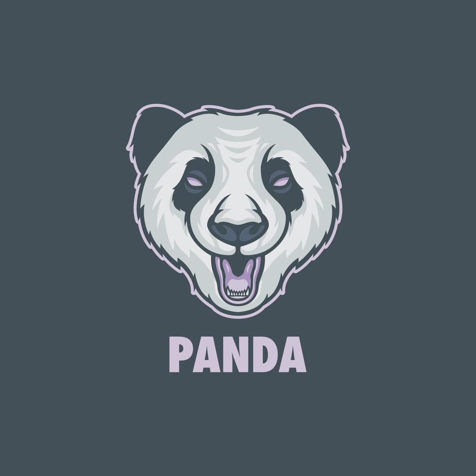 panda mascotte logo vector