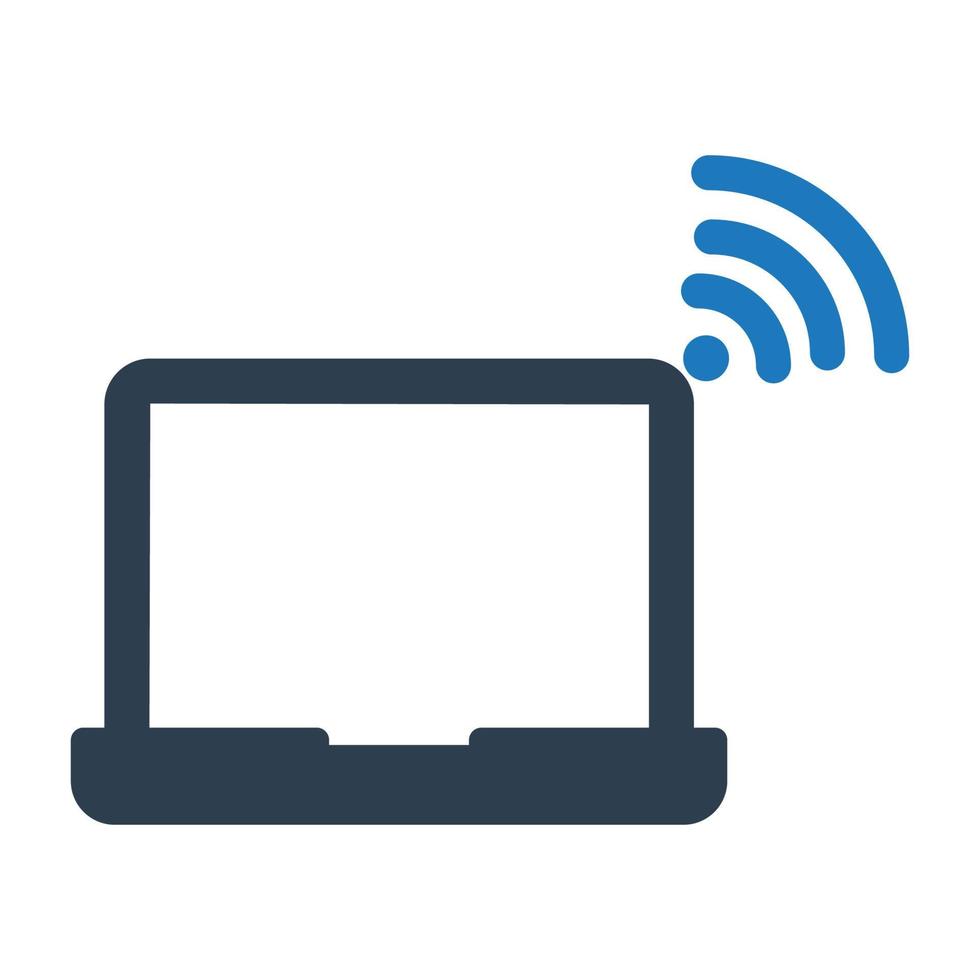 wifi-laptop vectorpictogram dat gemakkelijk kan worden gewijzigd of bewerkt vector