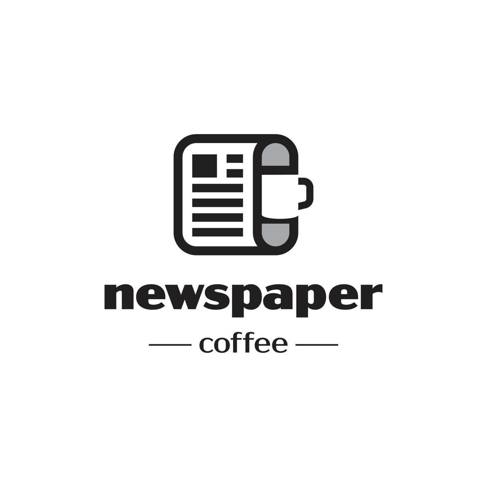 krant koffie logo vector