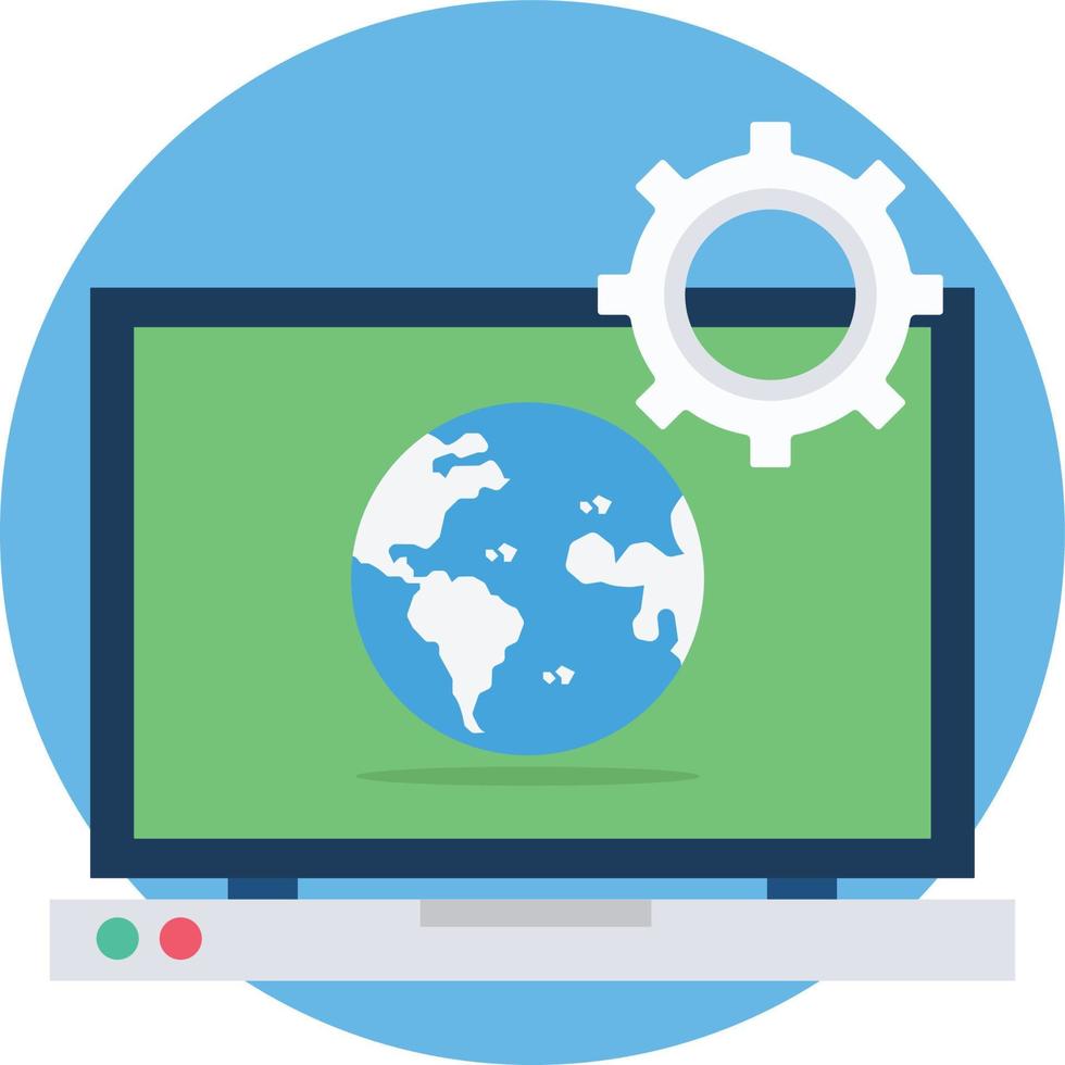 laptop wereldbol geïsoleerd vectorpictogram dat gemakkelijk kan worden gewijzigd of bewerkt? vector