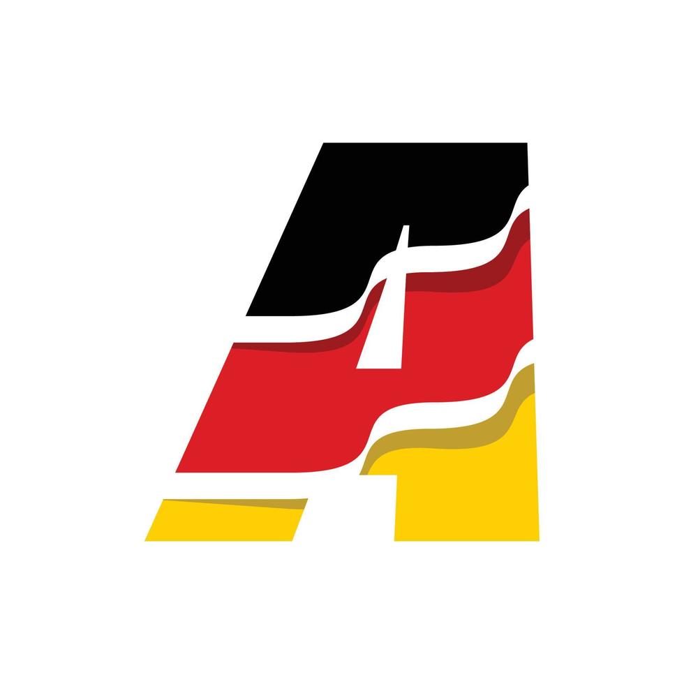 Duitse alfabet vlag a vector