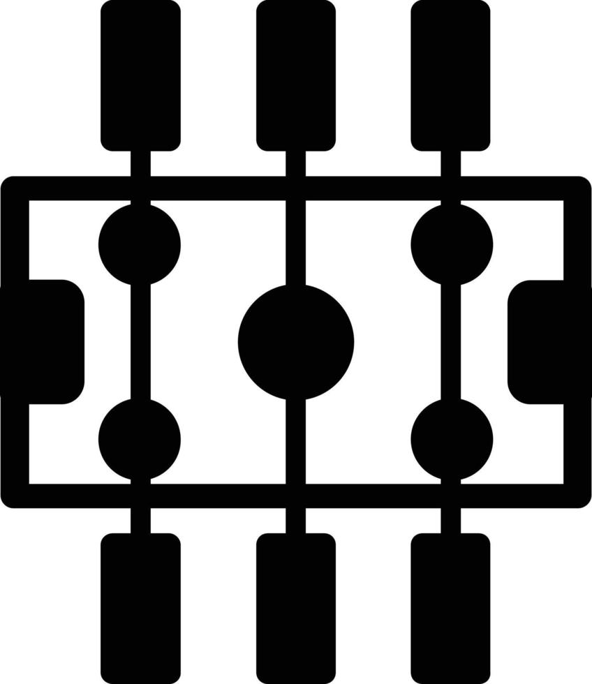 tafelvoetbal glyph-pictogram vector