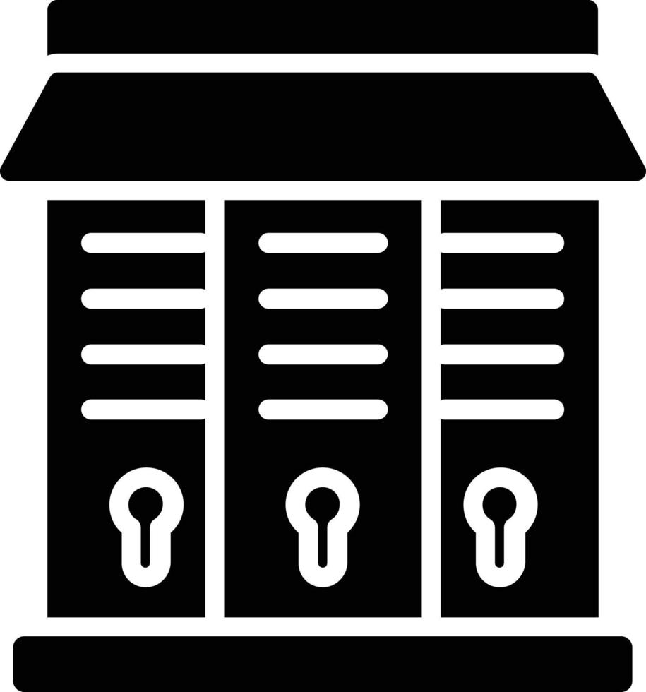 lockers glyph icon vector