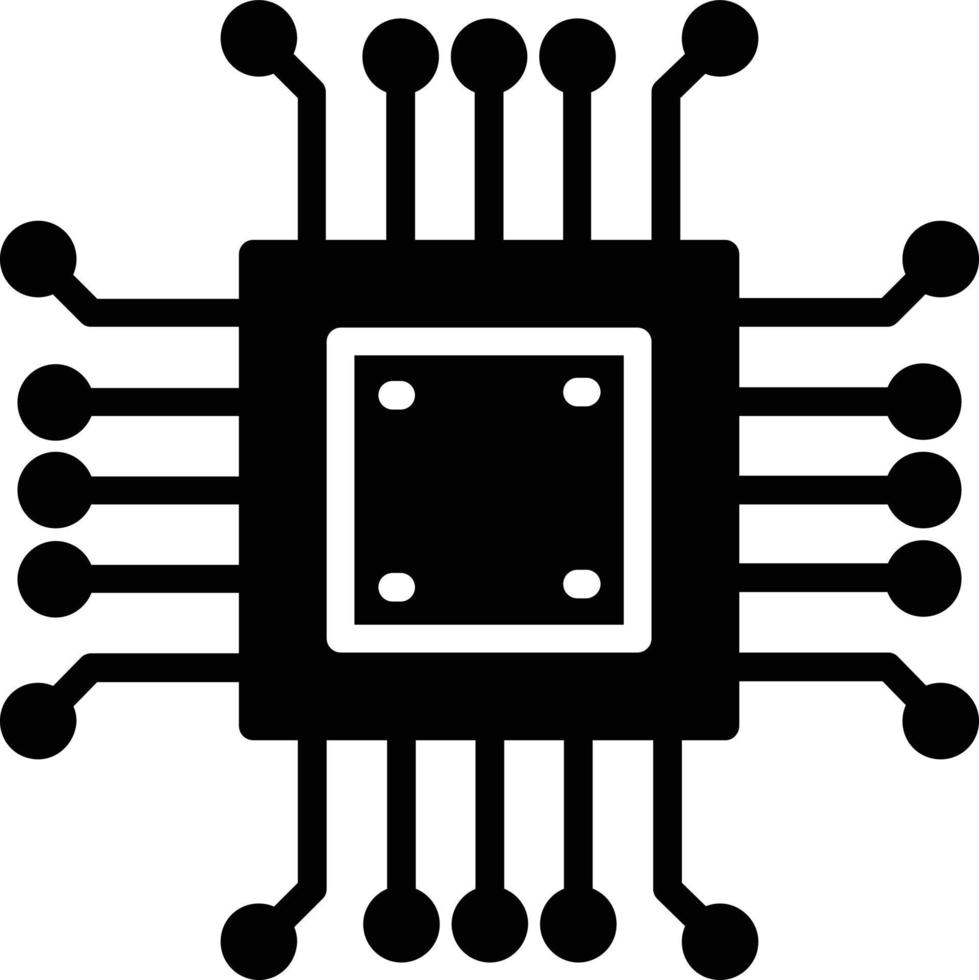 microchip glyph-pictogram vector