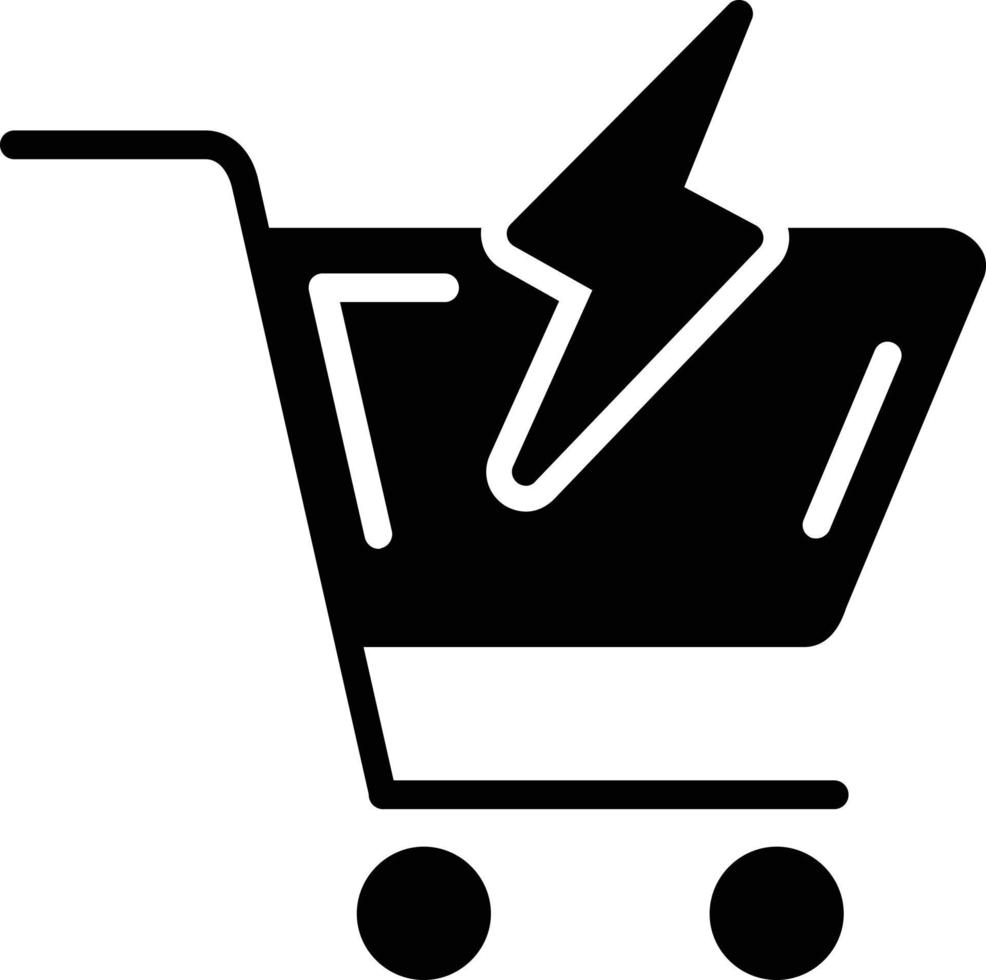 glyph-pictogram voor winkelwagentje vector