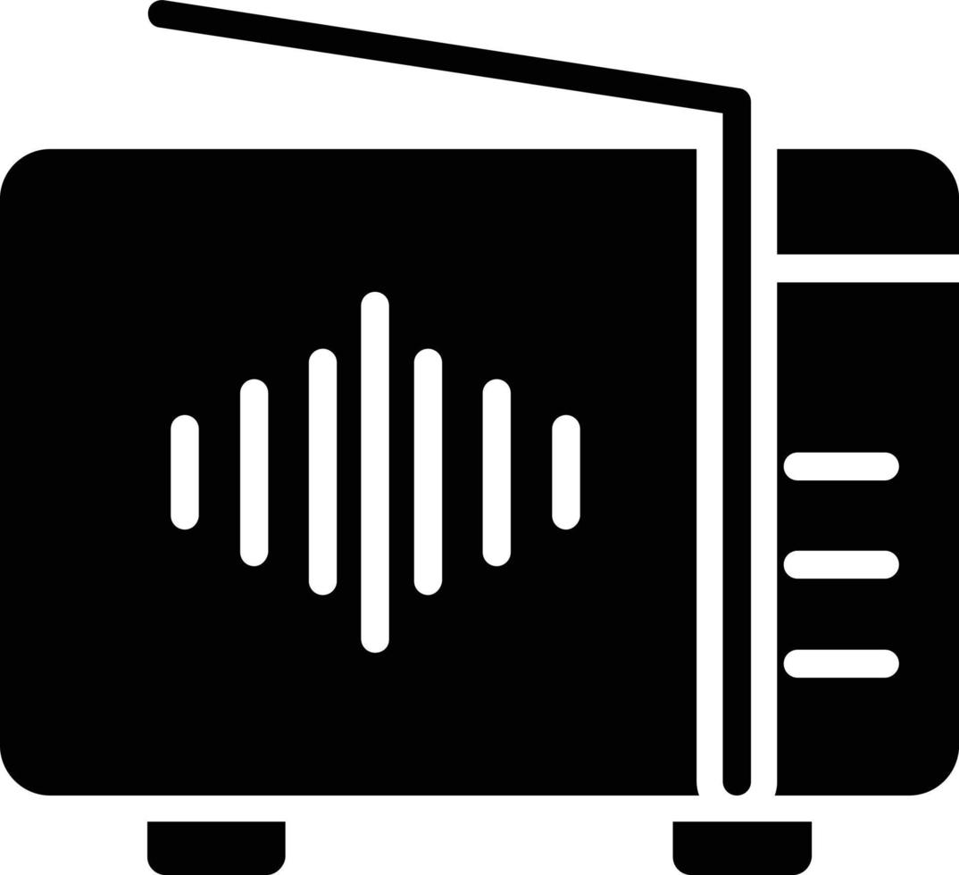 radio glyph-pictogram vector