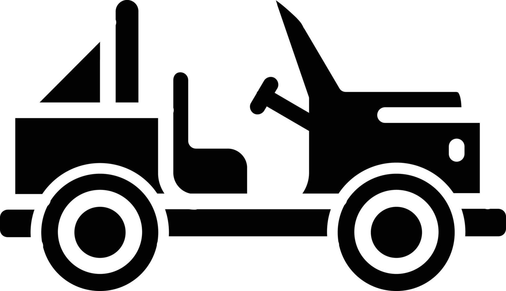 jeep glyph-pictogram vector