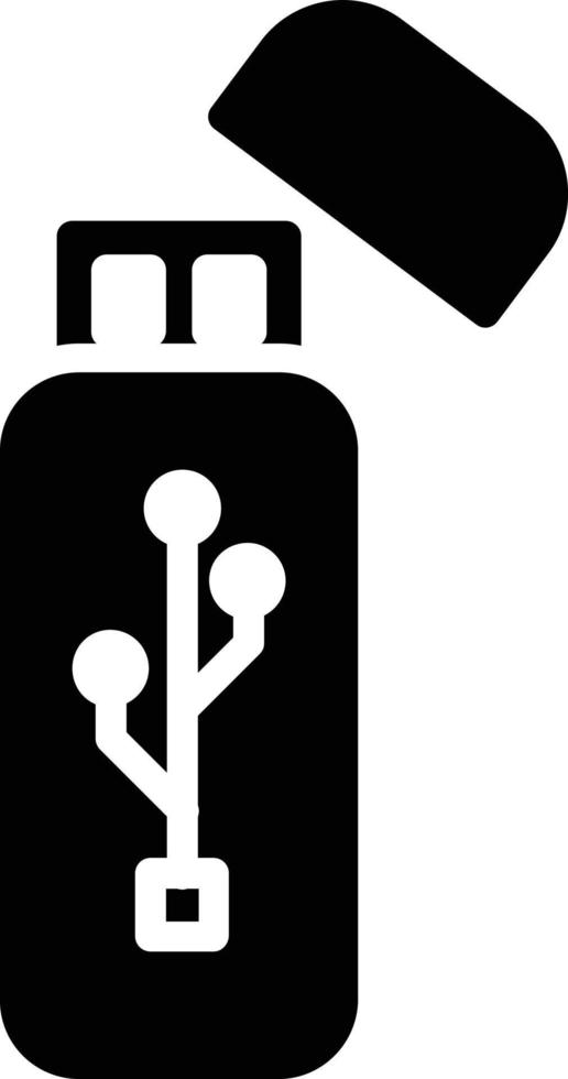 usb glyph-pictogram vector