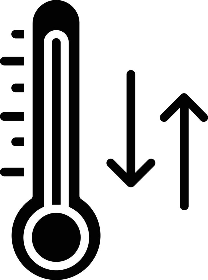 temperatuur glyph-pictogram vector