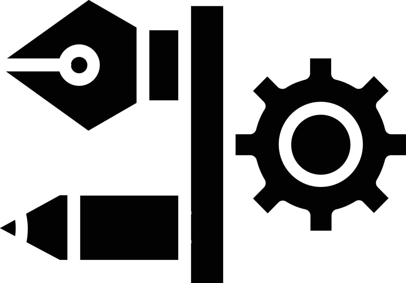 grafisch gereedschap glyph-pictogram vector