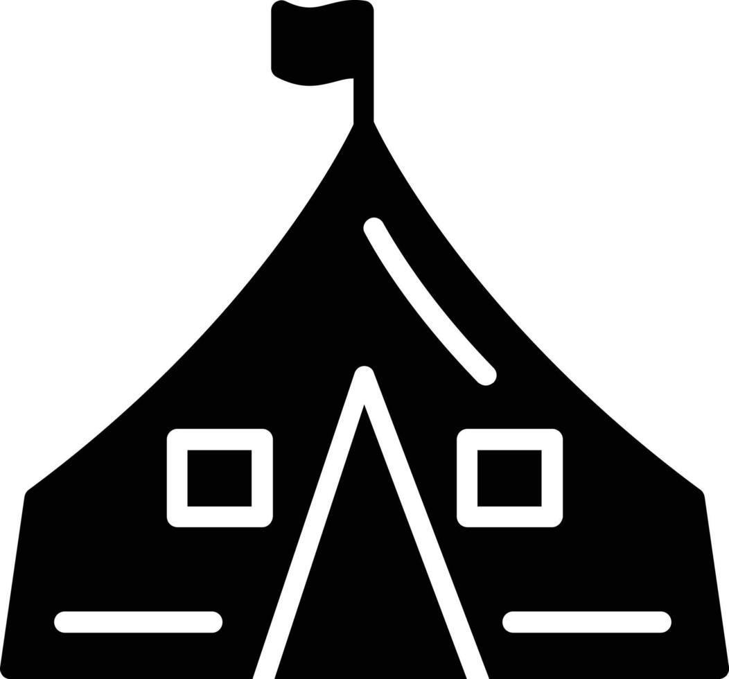 tent glyph icoon vector