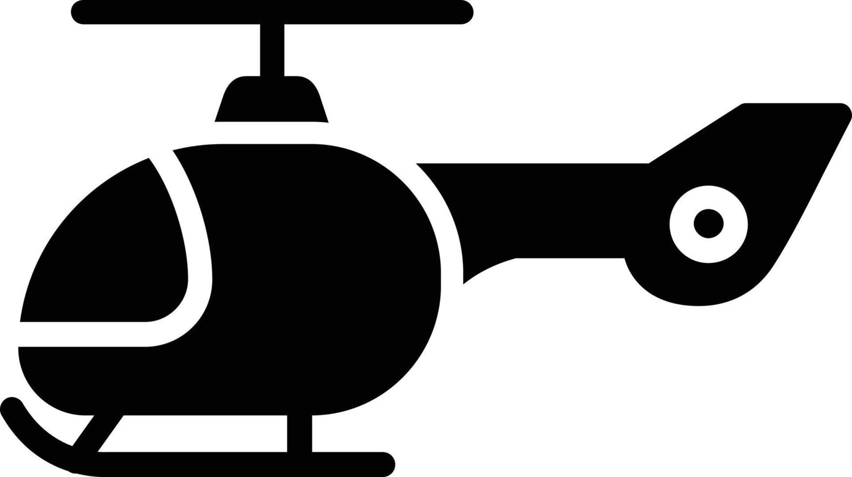 helikopter glyph icoon vector