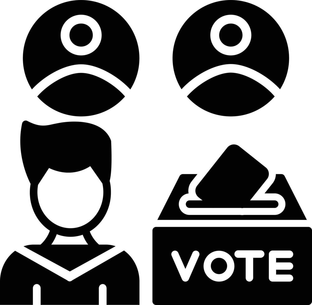 verkiezing glyph icoon vector