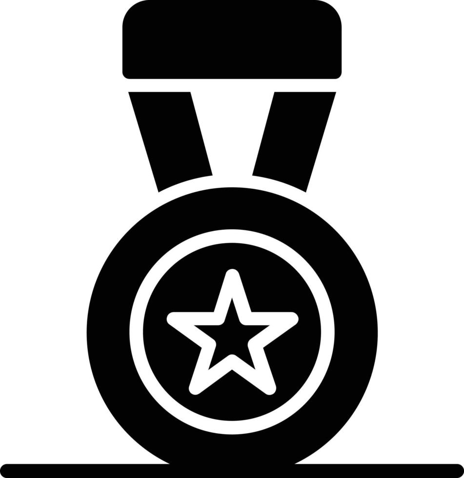 medaille glyph icoon vector