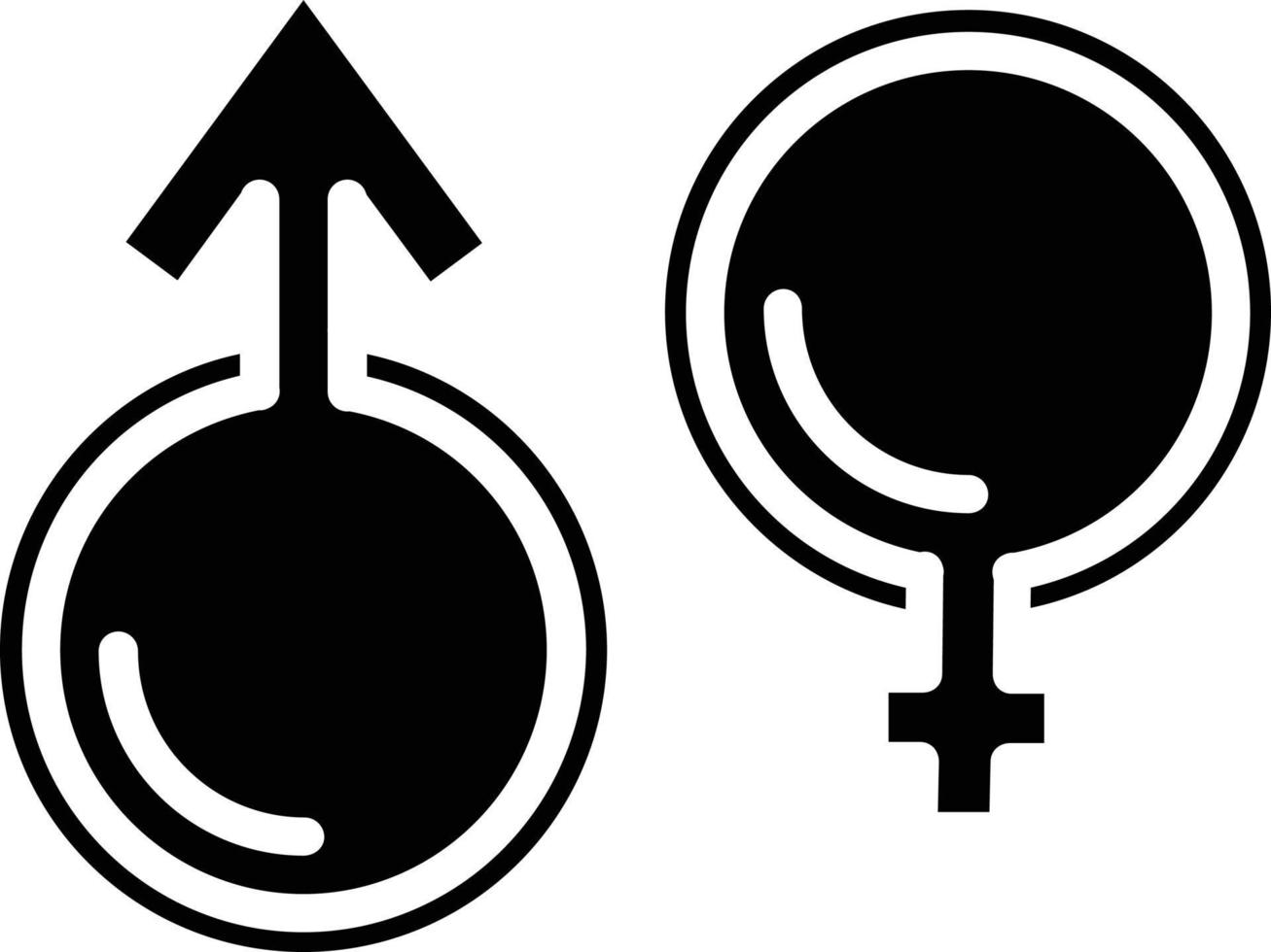 geslacht glyph-pictogram vector