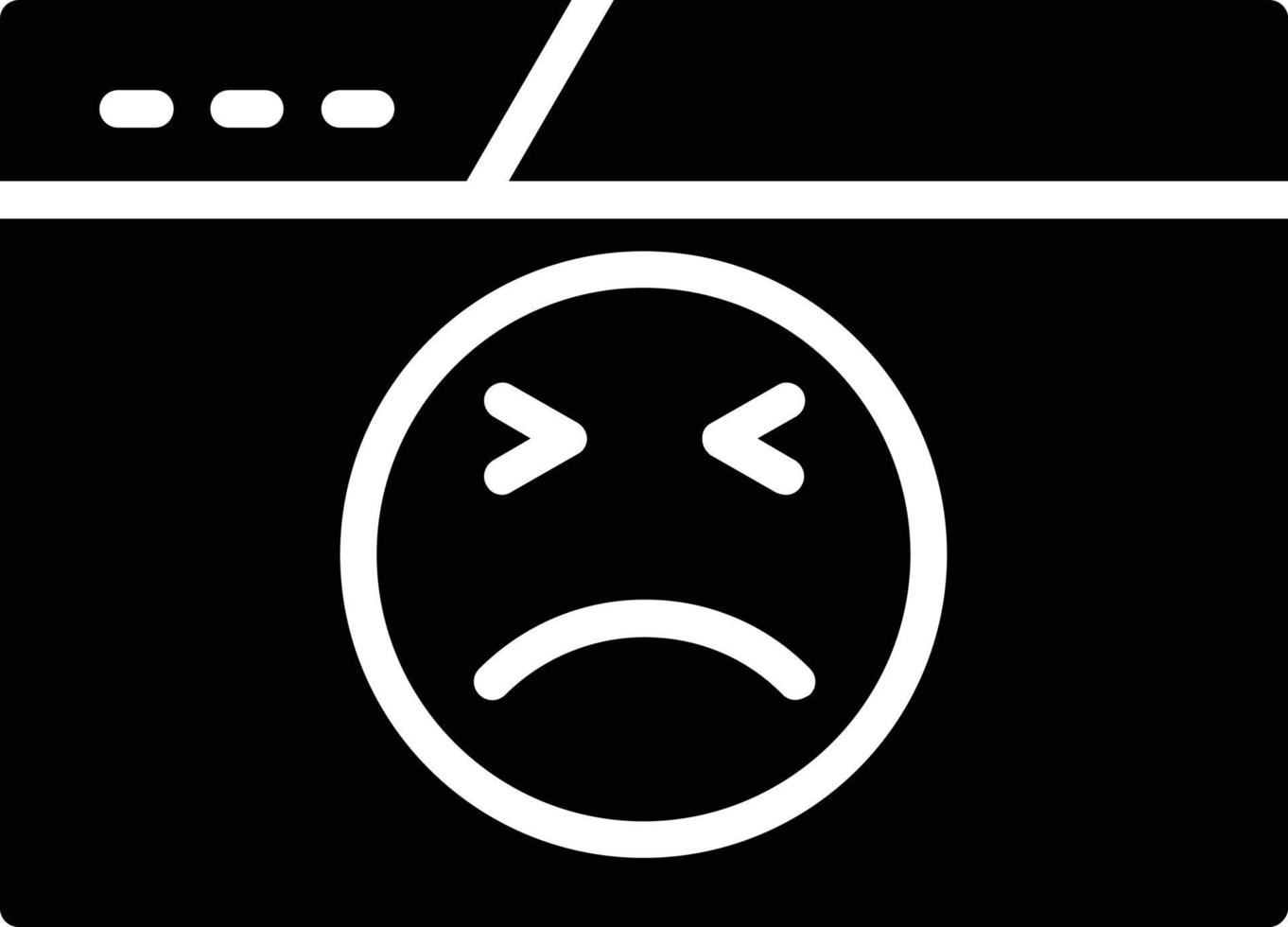 boos gezicht glyph icon vector