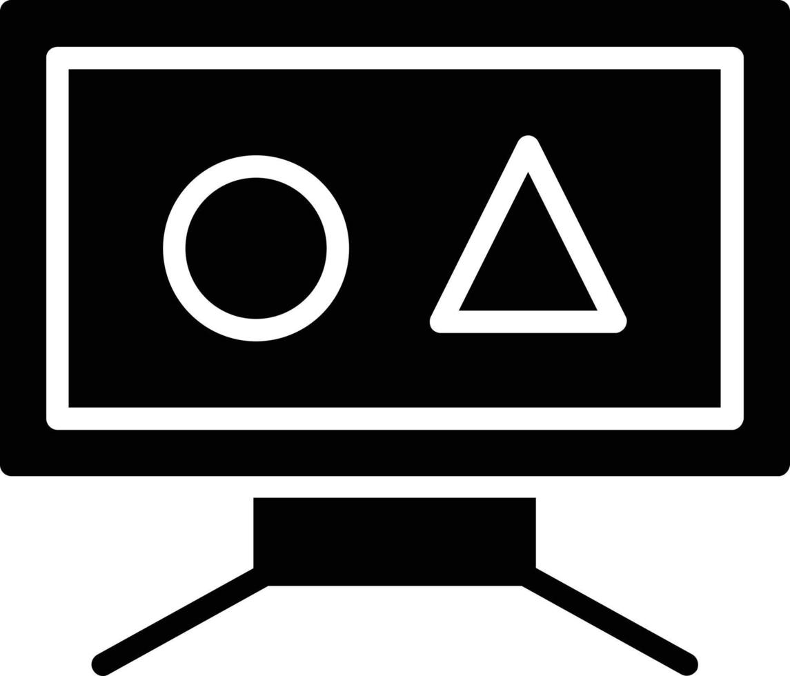 smart tv glyph-pictogram vector