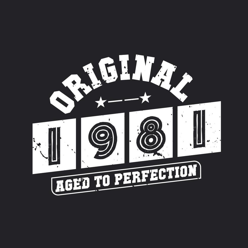 geboren in 1981 vintage retro verjaardag, origineel 1981 tot in de perfectie gerijpt vector