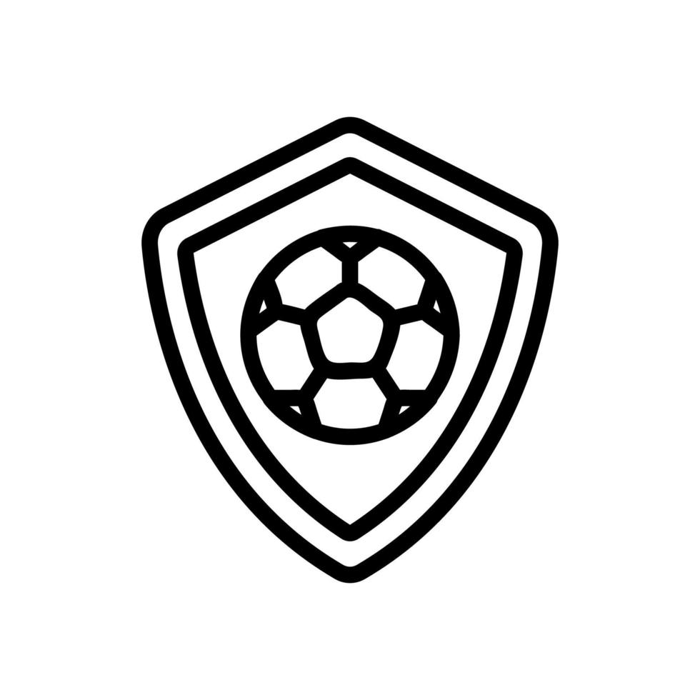 het embleem van het pictogram van de voetbalfan is een vector. geïsoleerde contour symbool illustratie vector