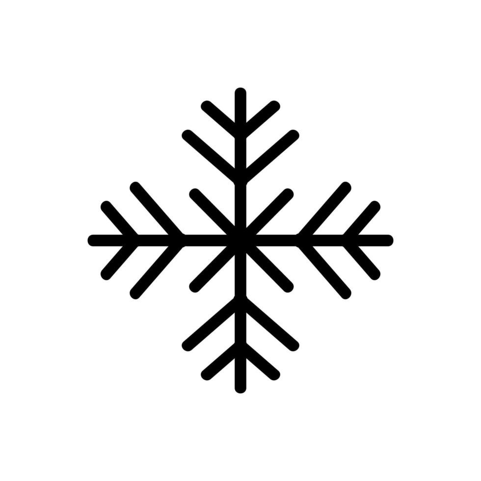 winter sneeuwvlok pictogram vector. geïsoleerde contour symbool illustratie vector