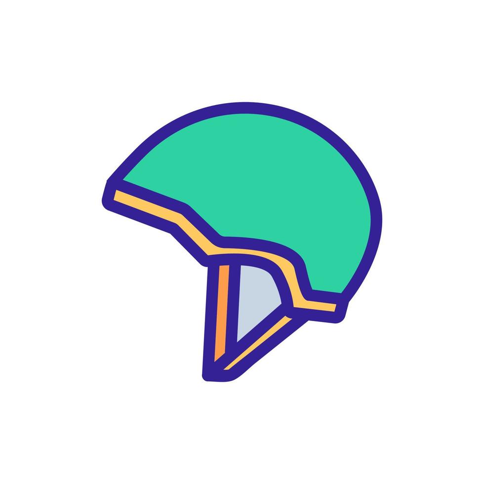 beschermende helm voor hoofd pictogram vector overzicht illustratie