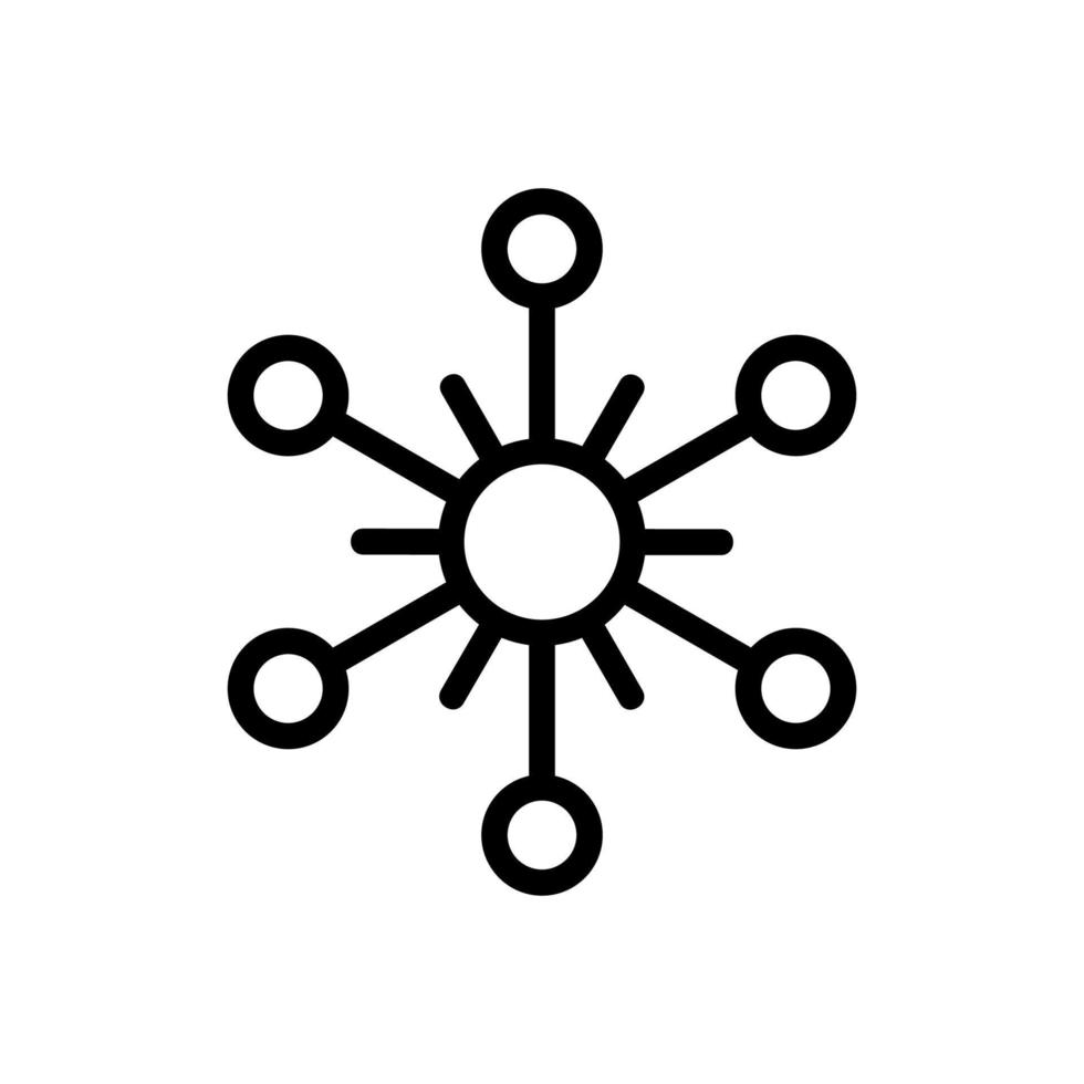 mooie sneeuwvlok pictogram vector. geïsoleerde contour symbool illustratie vector
