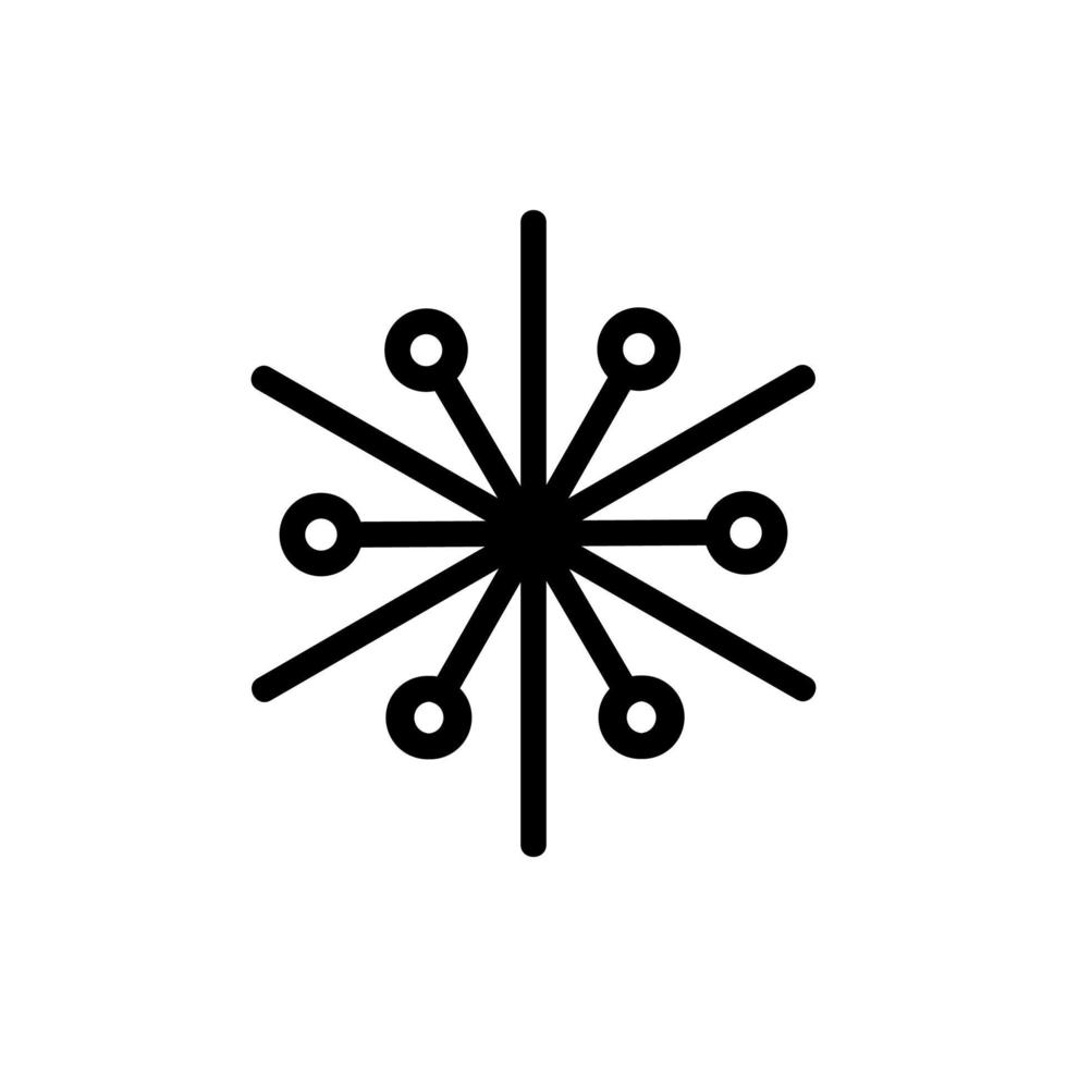 mooie sneeuwvlok pictogram vector. geïsoleerde contour symbool illustratie vector