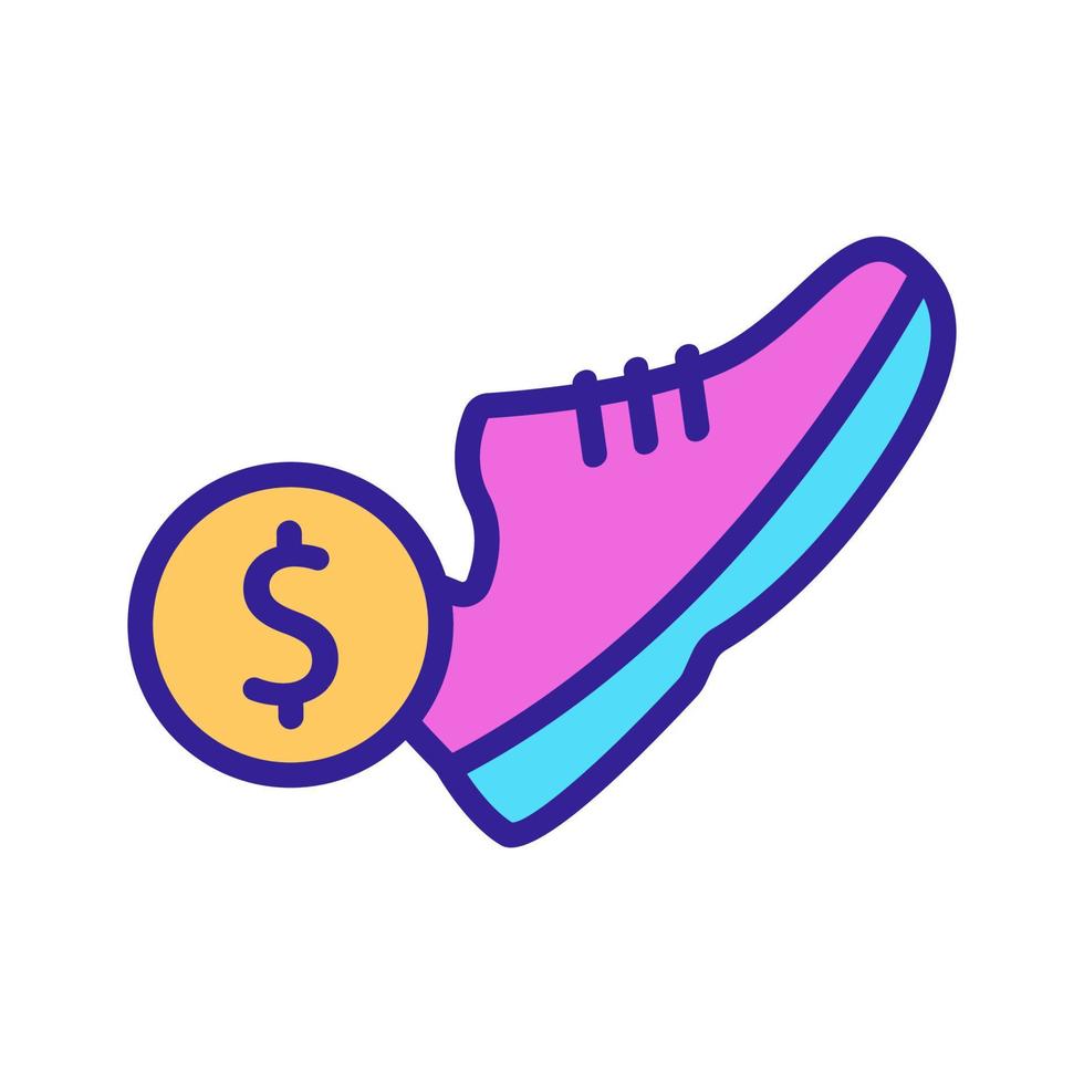 dure sneakers pictogram vector overzicht illustratie