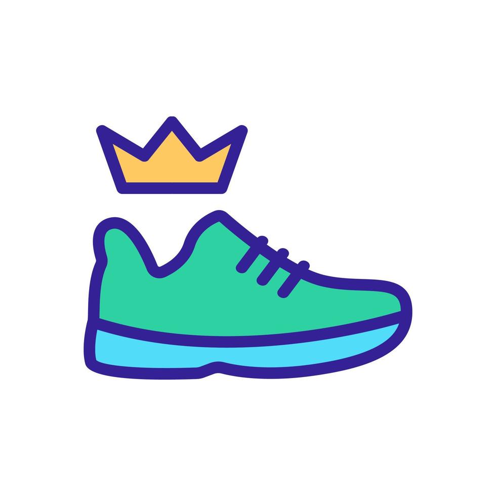 kroon van schoenen pictogram vector overzicht illustratie