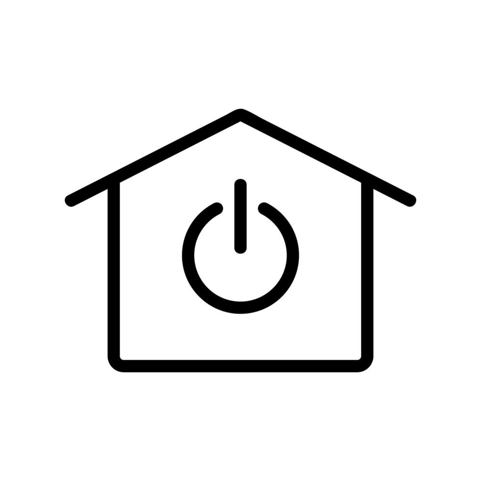 slimme huis pictogram vector. geïsoleerde contour symbool illustratie vector