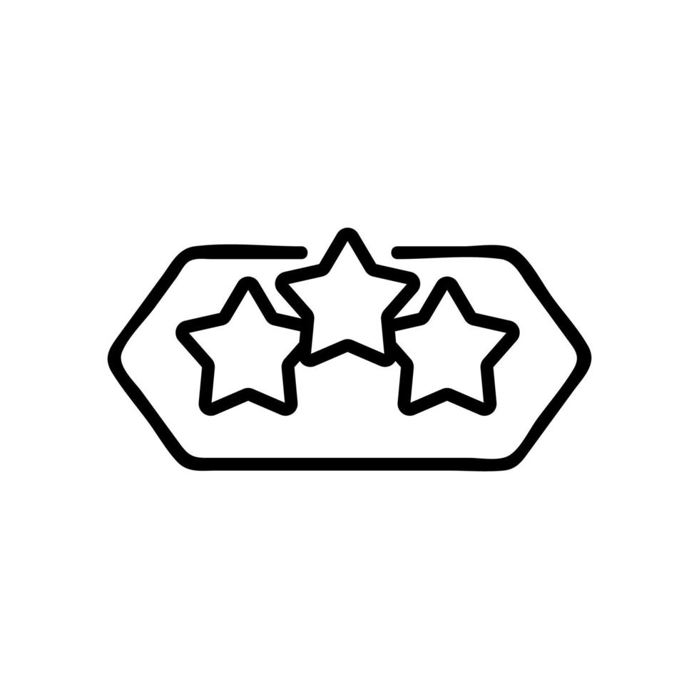 drie sterren teken pictogram vector overzicht illustratie