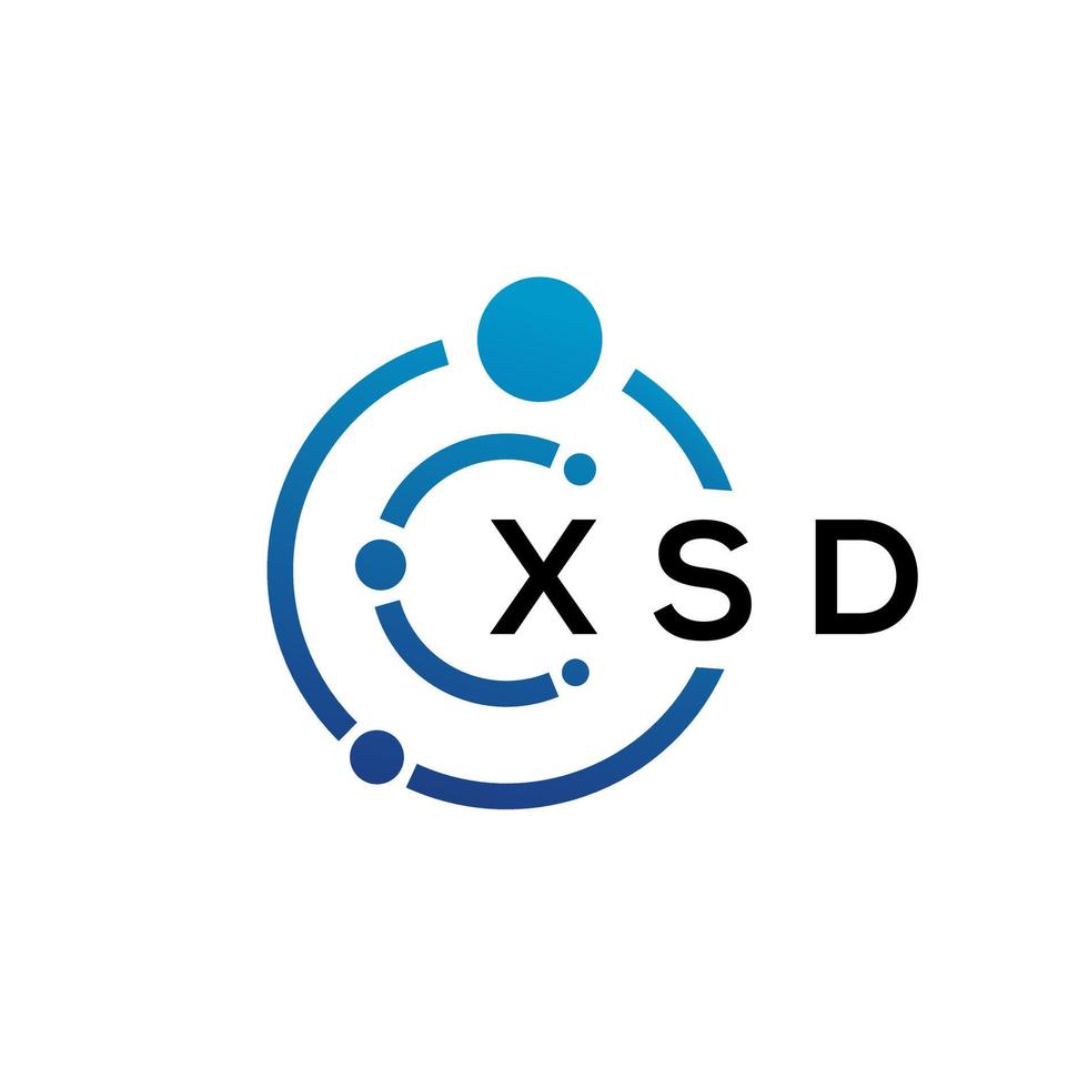 xsd brief technologie logo ontwerp op witte achtergrond. xsd creatieve initialen letter it logo concept. xsd brief ontwerp. vector