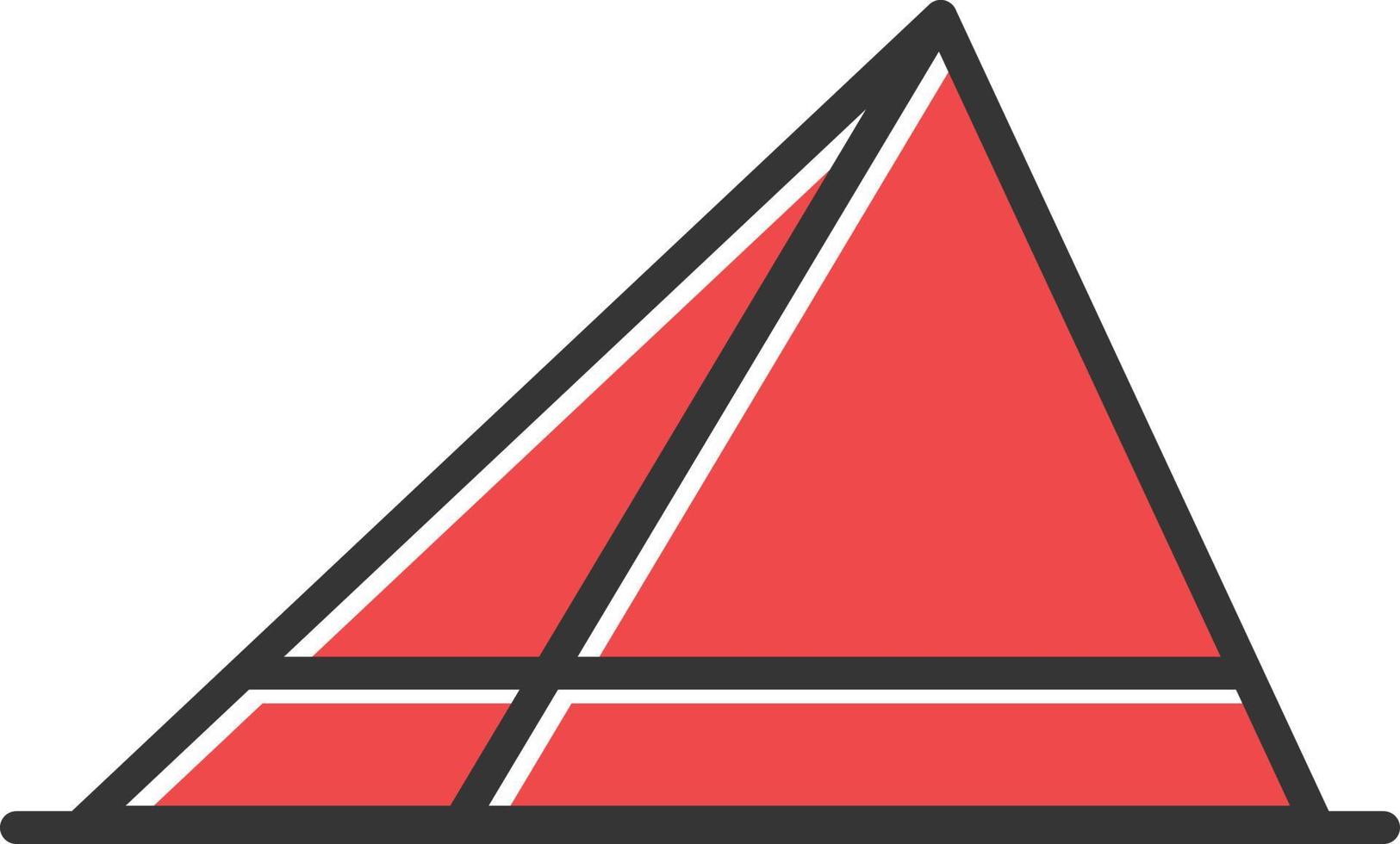 piramide gevuld retro vector