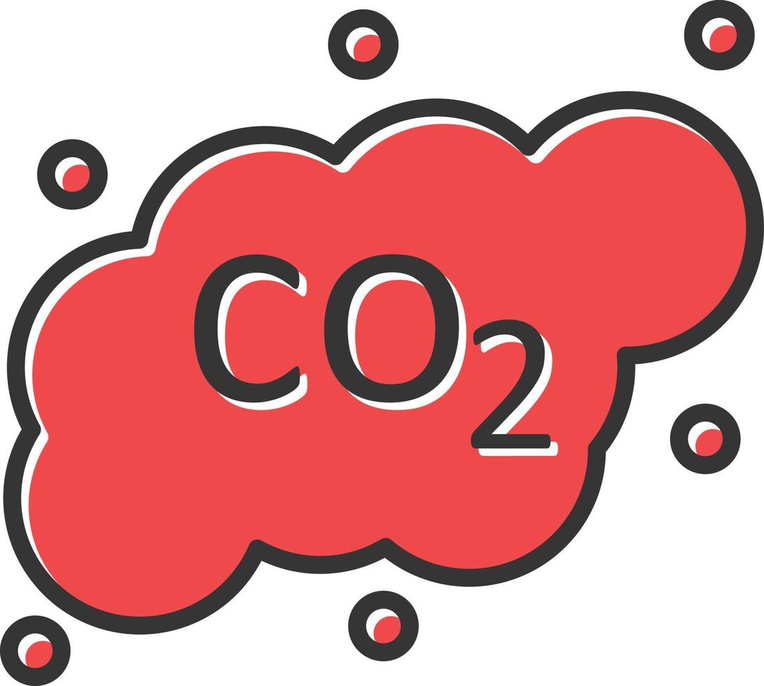 co2 gevuld icoon vector