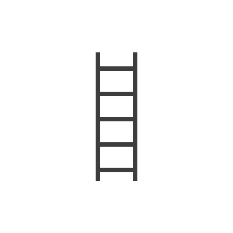 vector teken van het ladder symbool is geïsoleerd op een witte achtergrond. ladderpictogram kleur bewerkbaar.