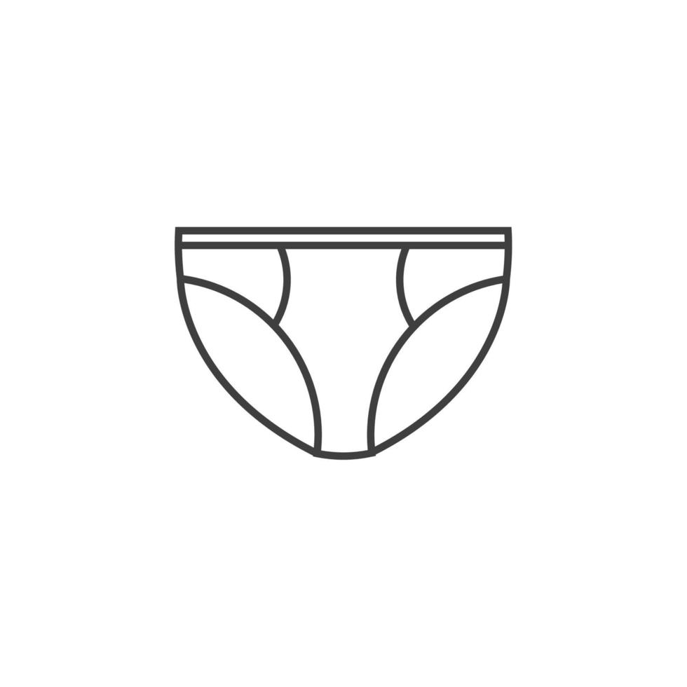 vector teken van het onderbroek symbool is geïsoleerd op een witte achtergrond. onderbroek pictogram kleur bewerkbaar.