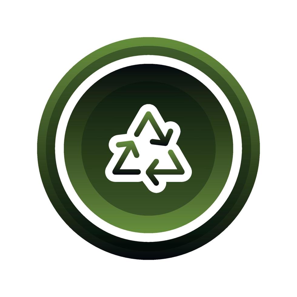 recycle munt logo verloop ontwerp sjabloon pictogram element vector