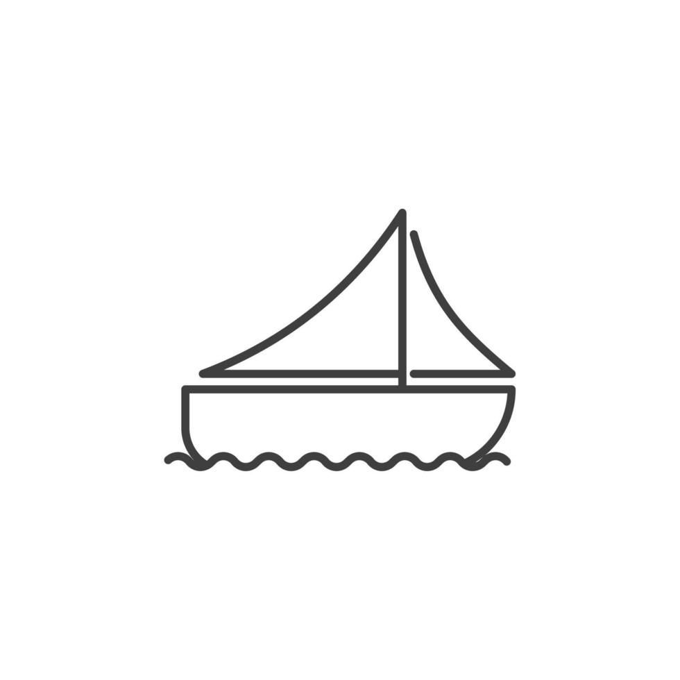 vector teken van het schip symbool is geïsoleerd op een witte achtergrond. schip pictogram kleur bewerkbaar.