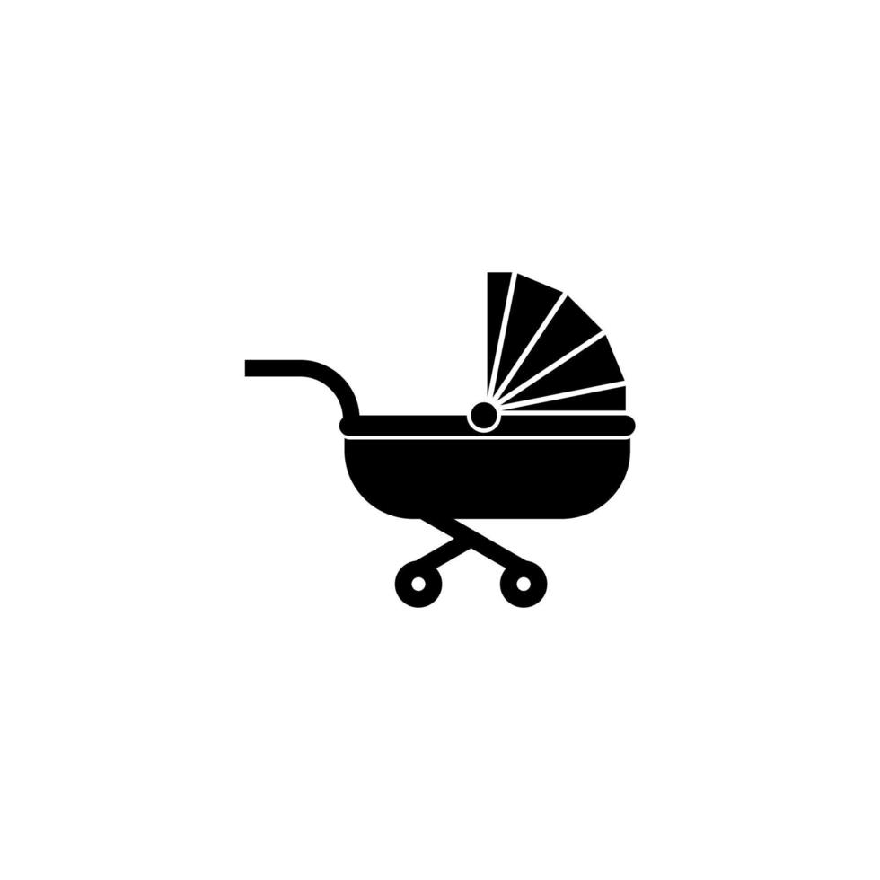 vector teken van het symbool van de kinderwagen is geïsoleerd op een witte achtergrond. kinderwagen pictogram kleur bewerkbaar.