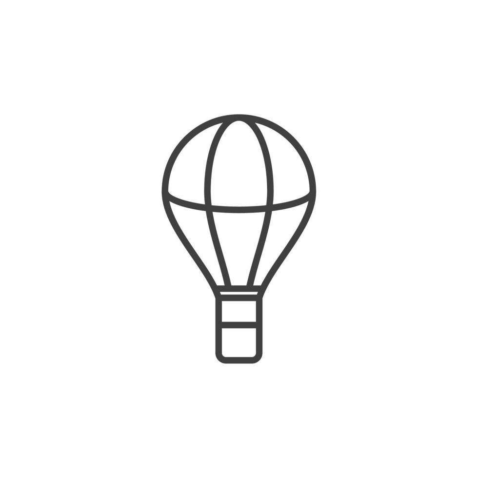 vector teken van het symbool van de hete luchtballon is geïsoleerd op een witte achtergrond. hete luchtballon pictogram kleur bewerkbaar.