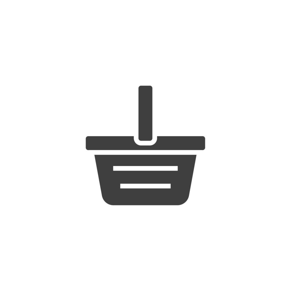 vector teken van het winkelmandje-symbool is geïsoleerd op een witte achtergrond. winkelmandje pictogram kleur bewerkbaar.