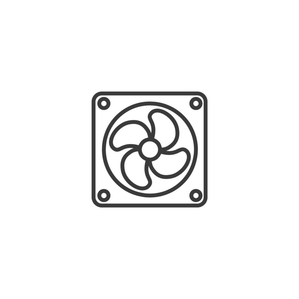 vector teken van het symbool van de uitlaatventilator is geïsoleerd op een witte achtergrond. afzuigventilator pictogram kleur bewerkbaar.