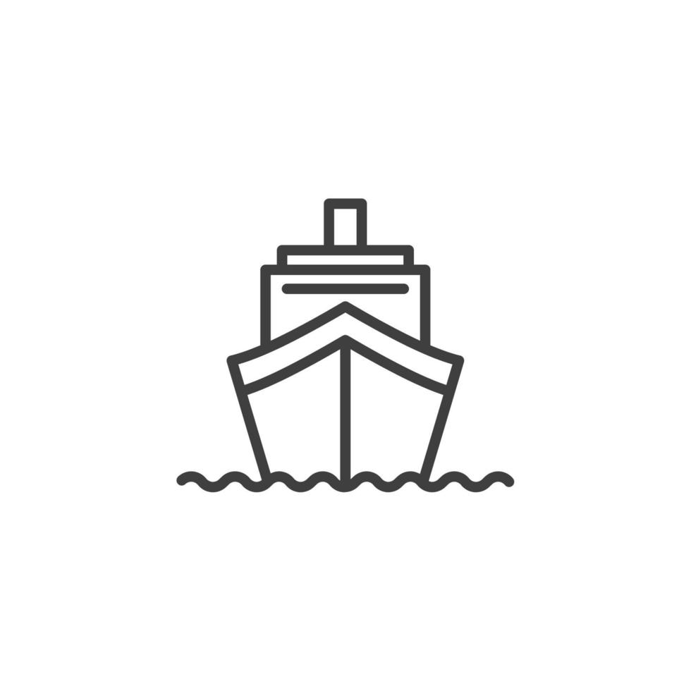 vector teken van het schip symbool is geïsoleerd op een witte achtergrond. schip pictogram kleur bewerkbaar.